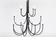 Custom Wrought Iron Chandelier with 16 Lights