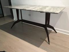 Ico Parisi Style Italian Mid-Century Table with Marble Top