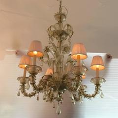Grand Barovier e Toso Murano Six-Arm Chandelier