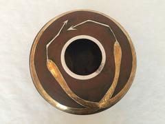 Incredibile vaso in ceramica a tema serpente/ vaso basso