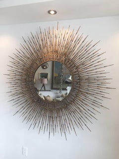 William Bowie Vintage Nail Sunburst Mirror (5 feet diameter)