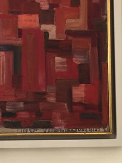 Signed Havers Oil on Canvas Framed Abstract Cubist Painting