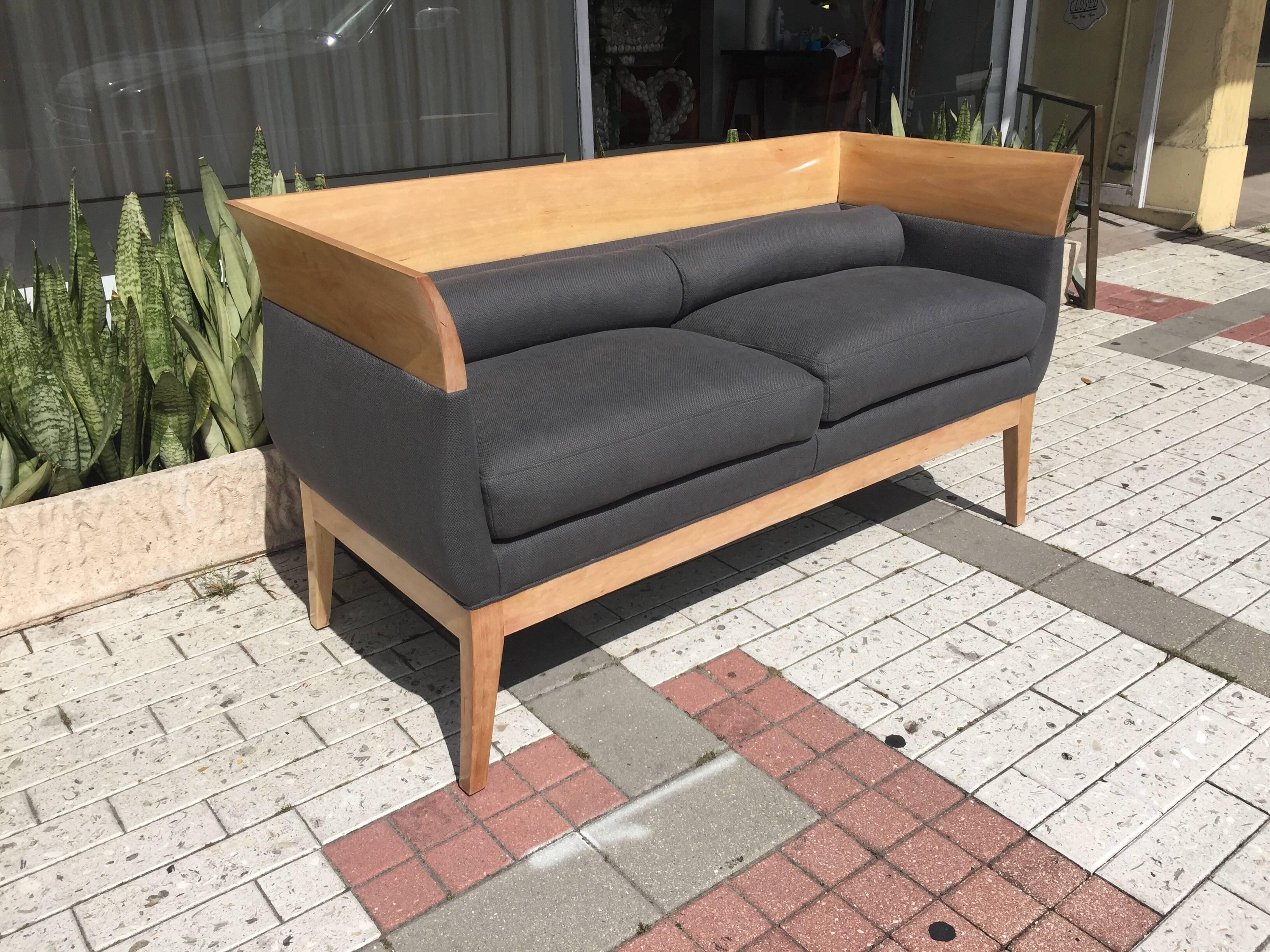 Orlando Diaz-Azcuy Designed Chalice Settee for HBF Furniture In Excellent Condition In North Miami, FL