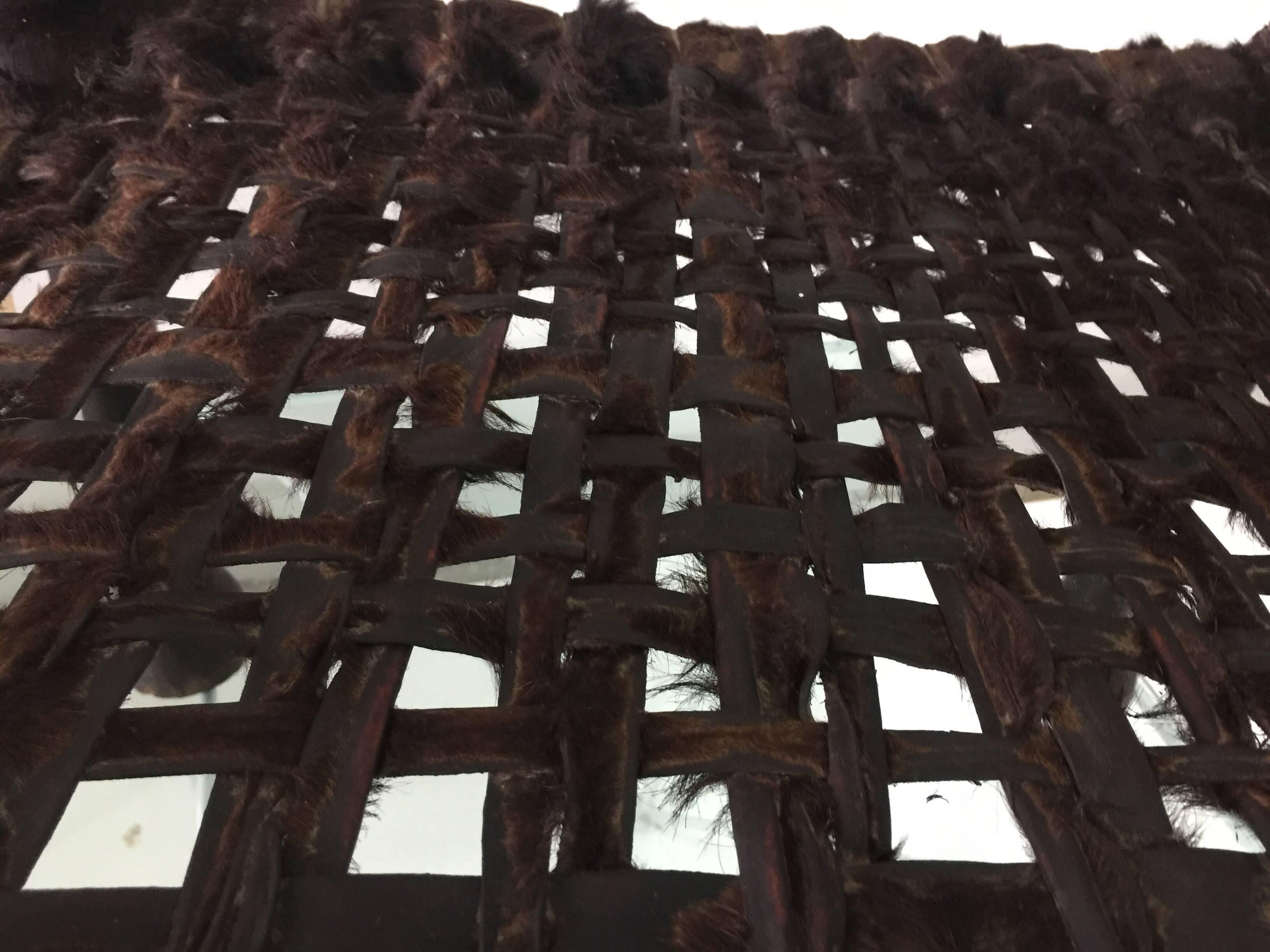 Pair of West African Ironwood and Leather Throne Chairs In Good Condition For Sale In North Miami, FL