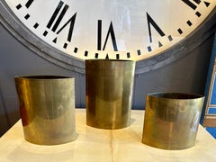 Set of Three '3' Authentic Signed Gabriella Crespi Brass Vases