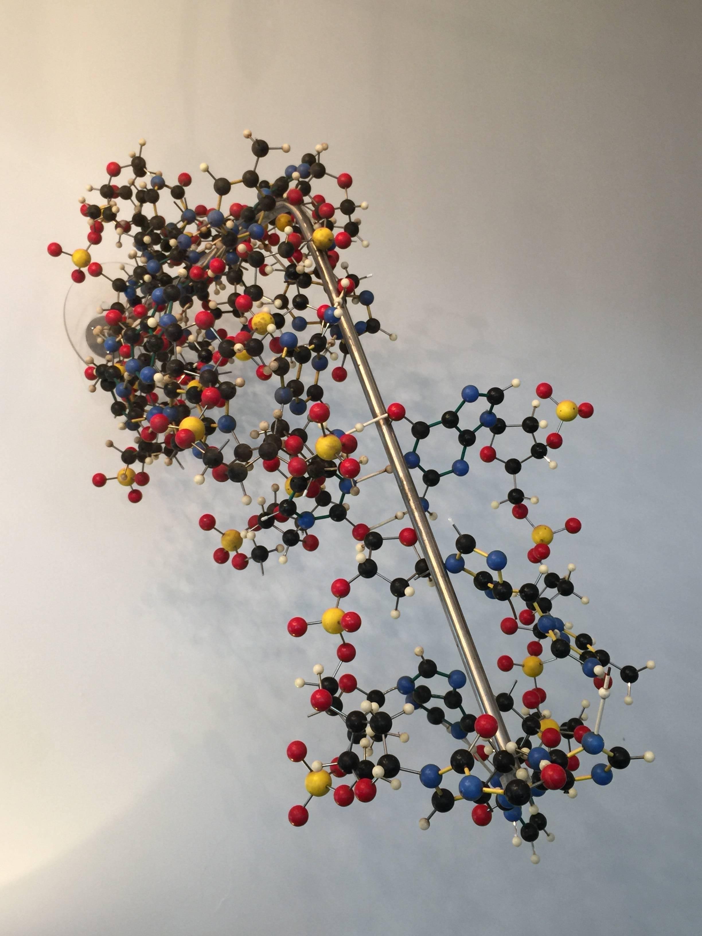 Colorful Molecular Model Wall Sculpture In Excellent Condition In East Hampton, NY