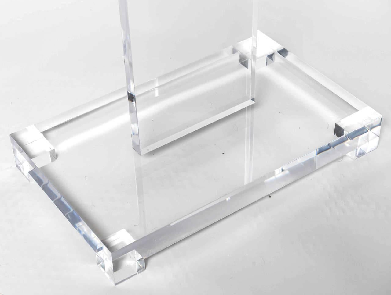 lucite art stand