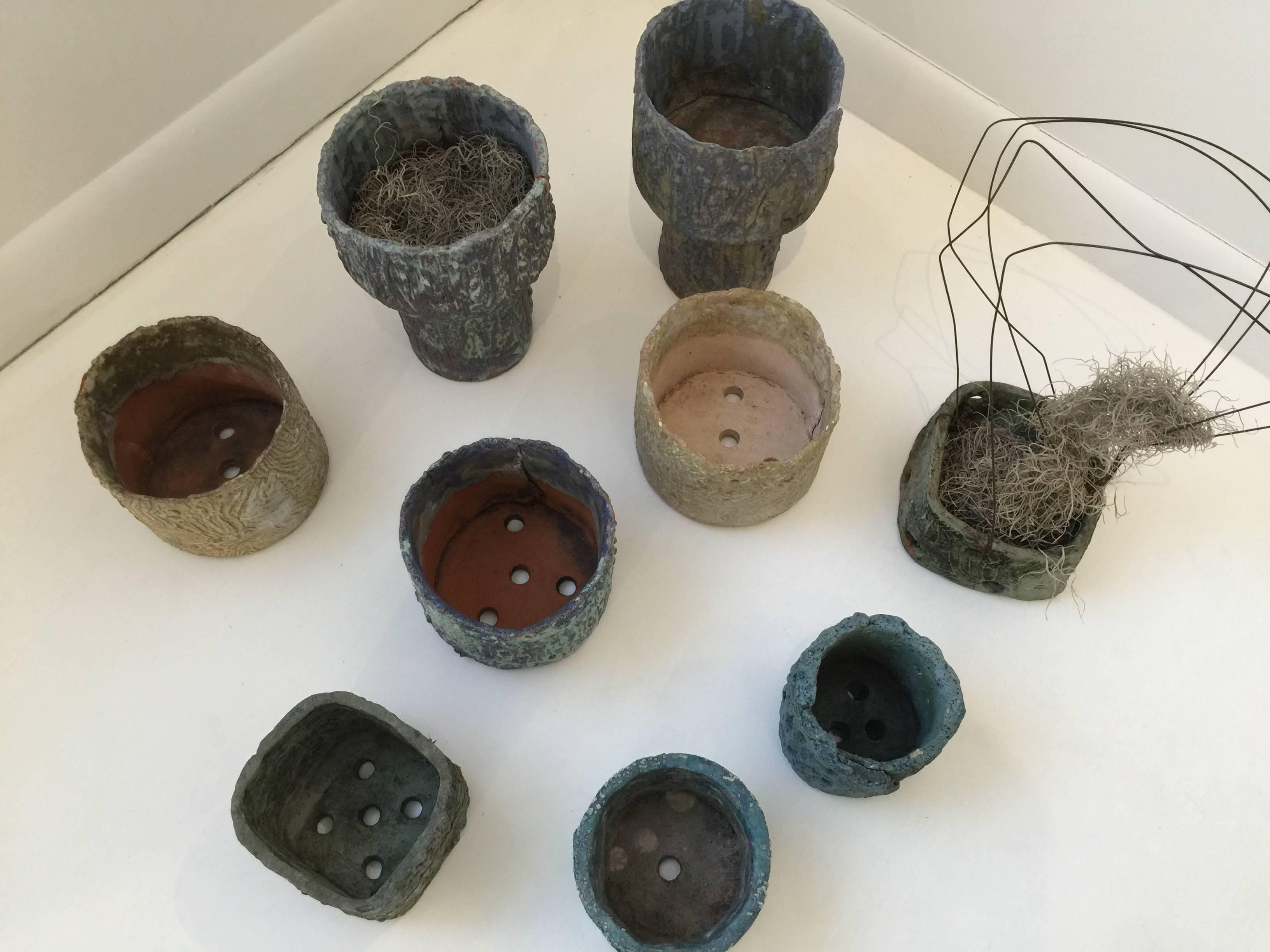 Grouping of Vintage Juanita May Orchid Pottery In Good Condition In North Miami, FL