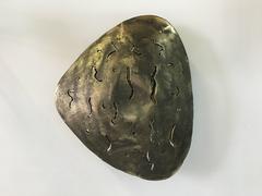 Pair of Brutalist Bronze Shield Wall Sconces