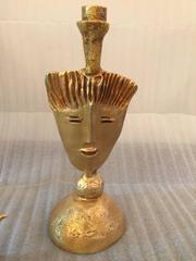 Set of 3 Tiered Gilt Bronze Candleholders by Pierre Casenove for Fondica