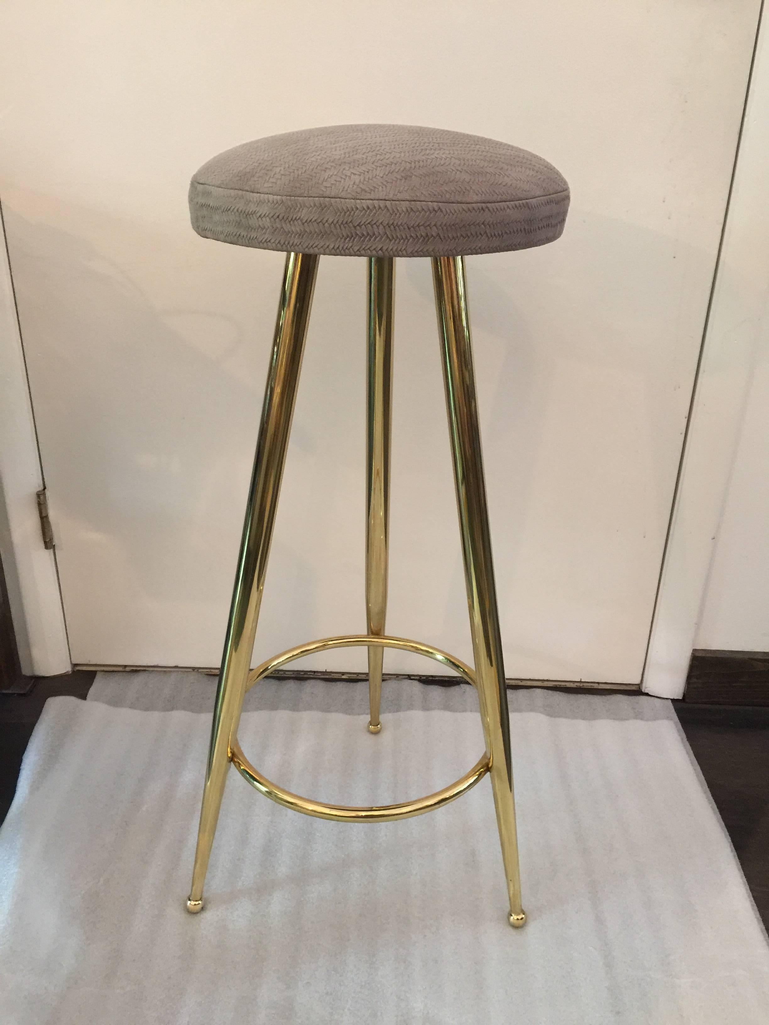 vintage brass bar stools