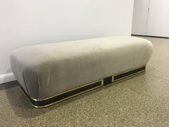 Custom Iron and Brass Cartier Style Belt Strap Bench