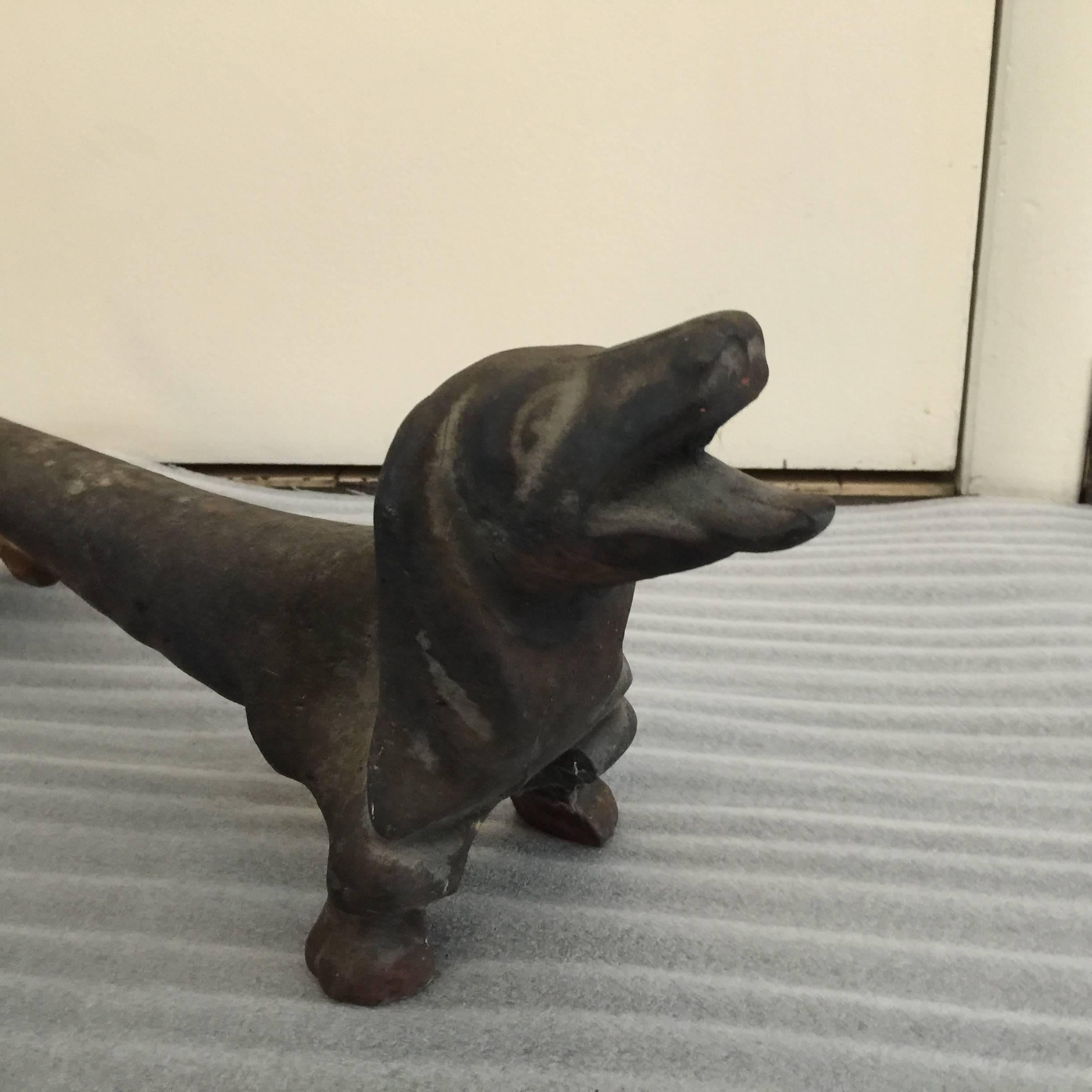 cast iron dachshund