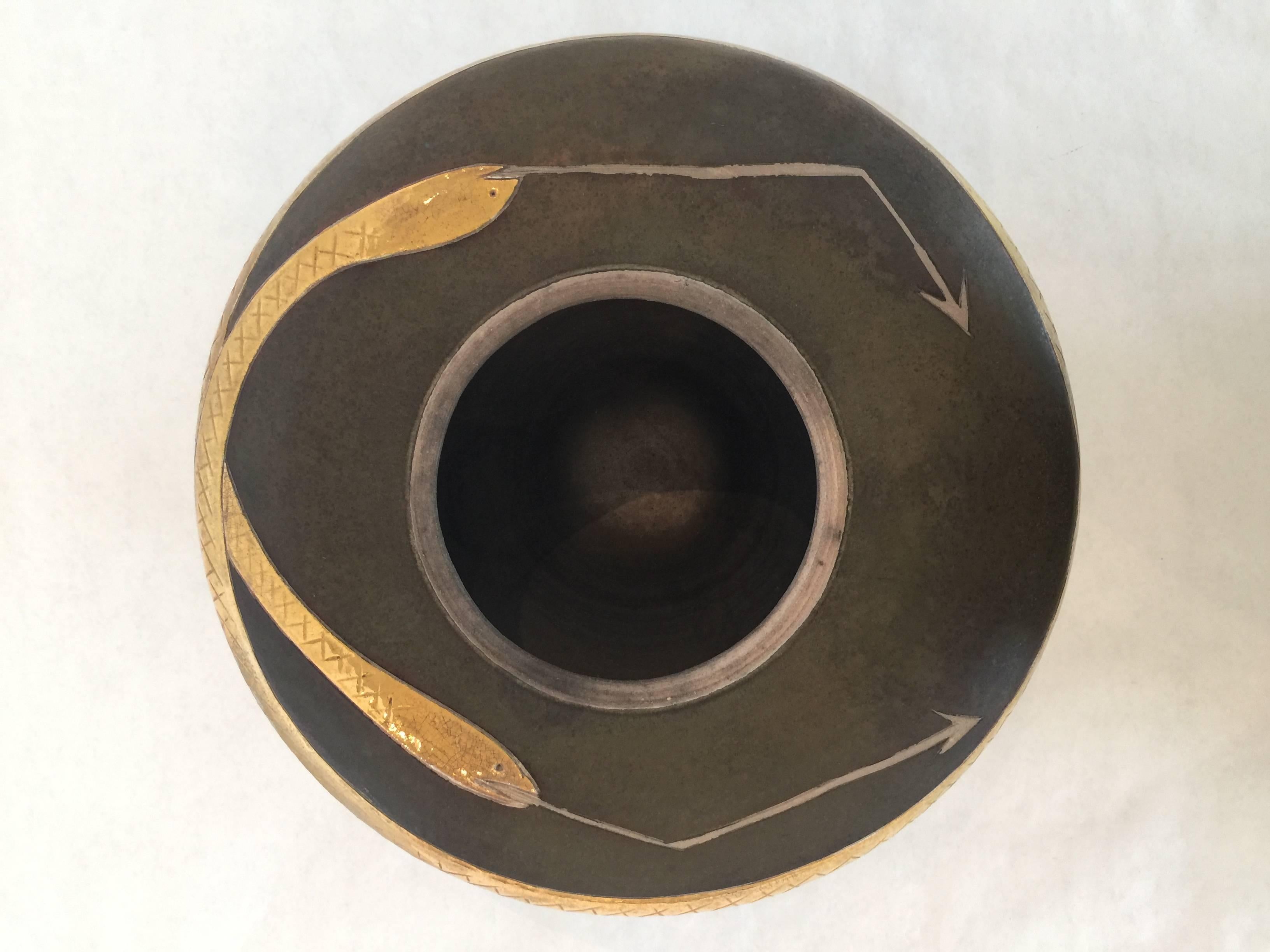 Unknown Serpent-Themed Ceramic Vessel/Vase