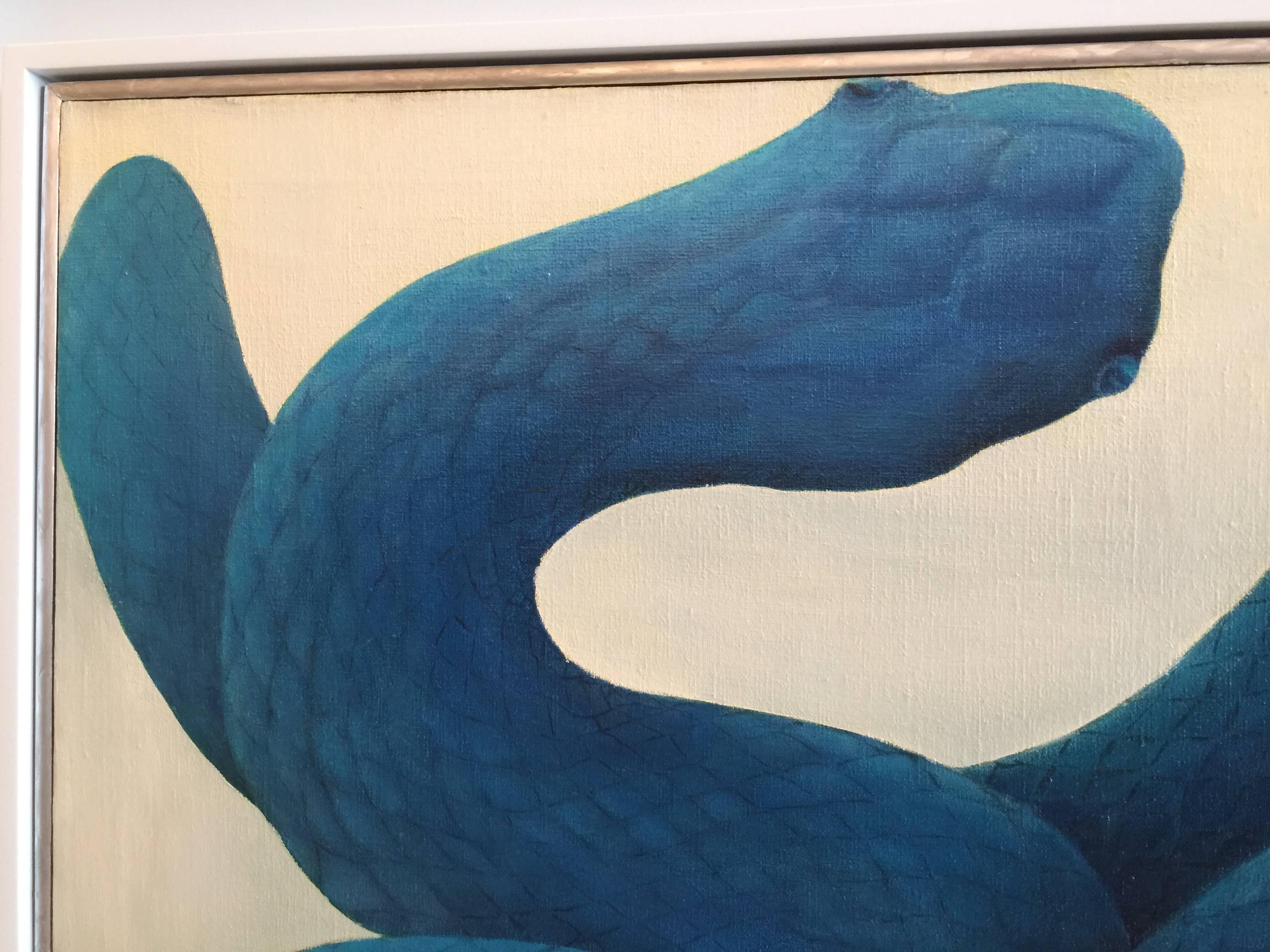 Blue Serpent by Van Lagen, 1970 In Excellent Condition In East Hampton, NY