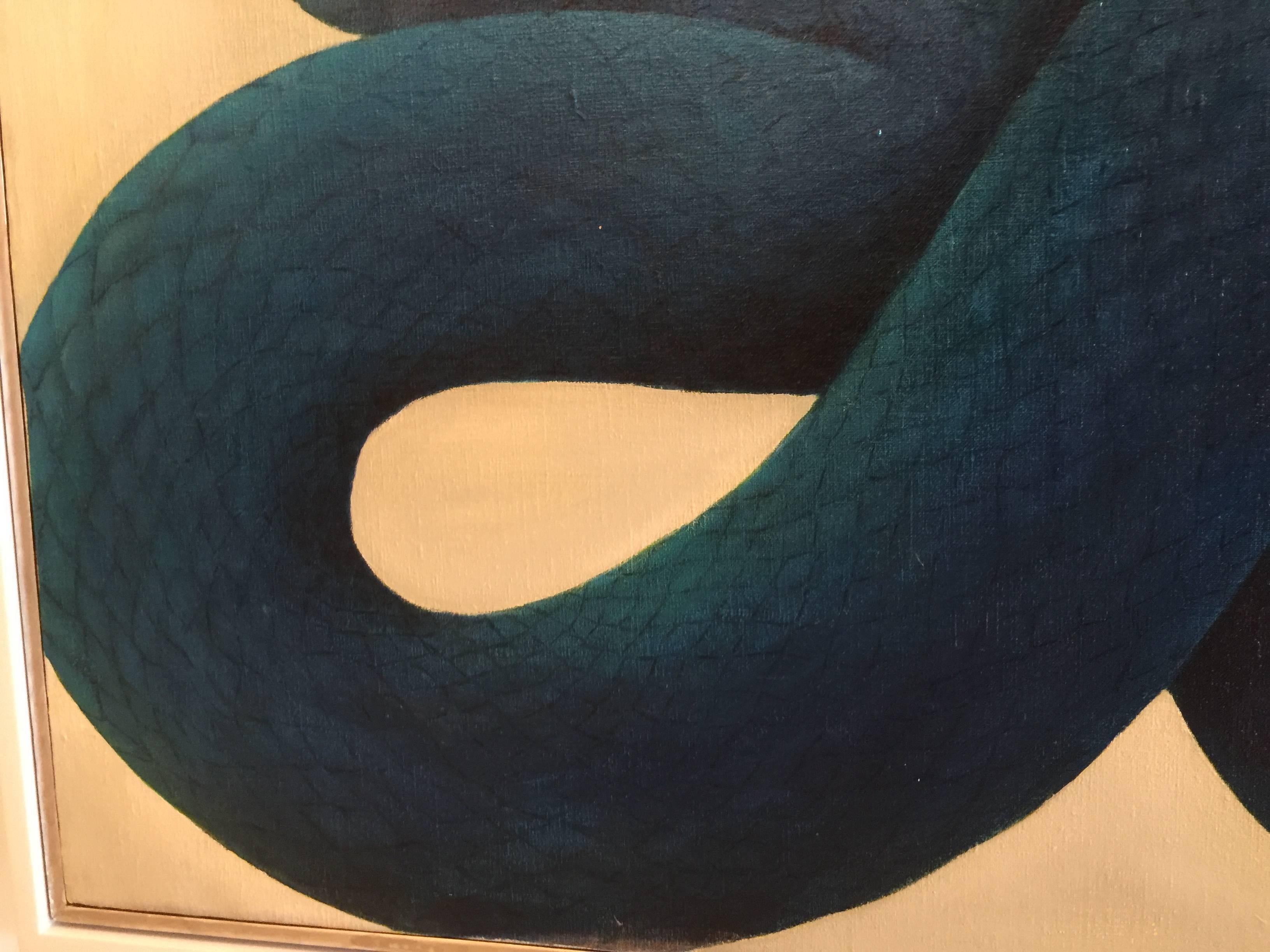 Late 20th Century Blue Serpent by Van Lagen, 1970