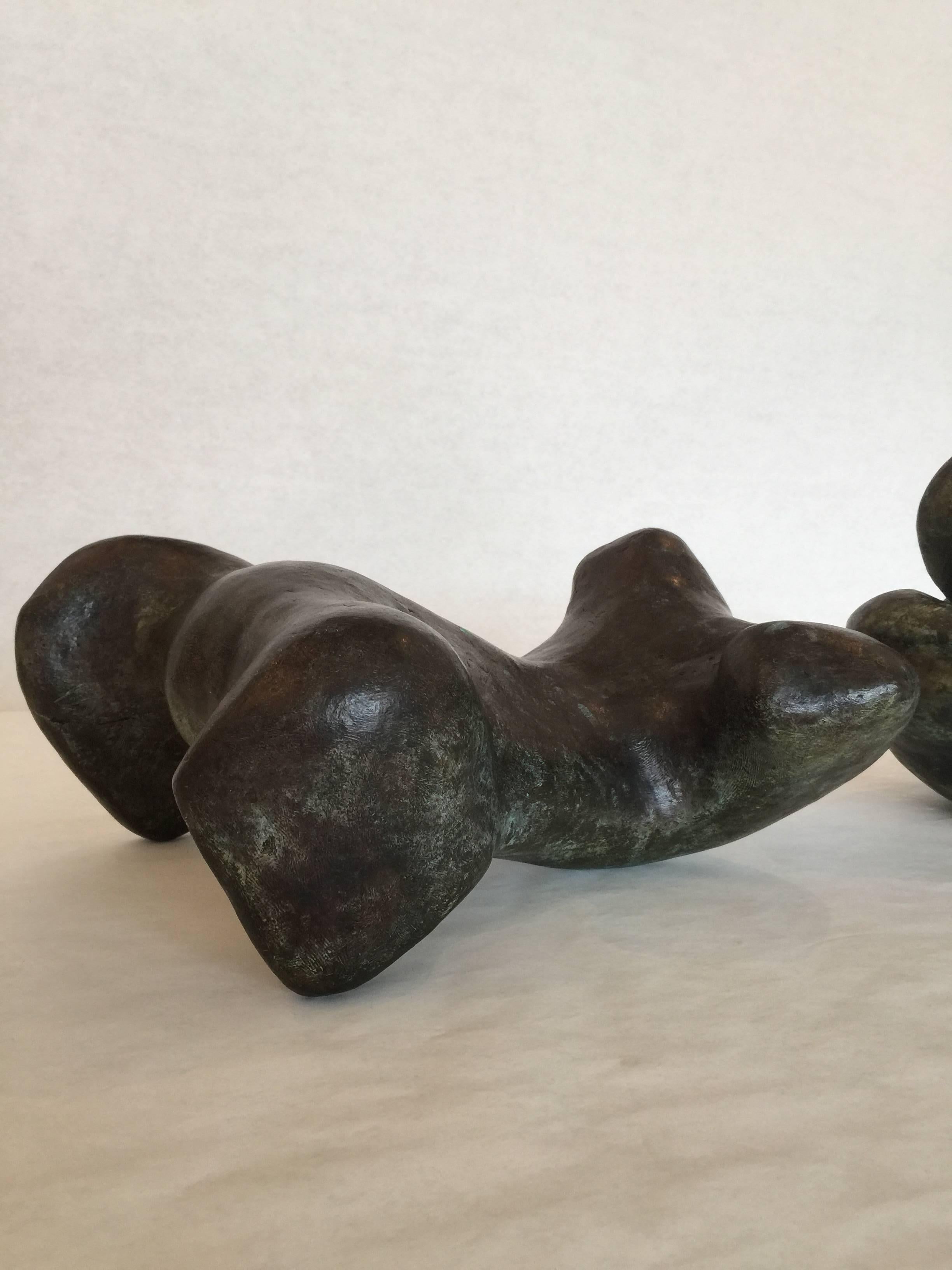 Mid-20th Century Bronze Sculptures in the Manner of Henry Moore