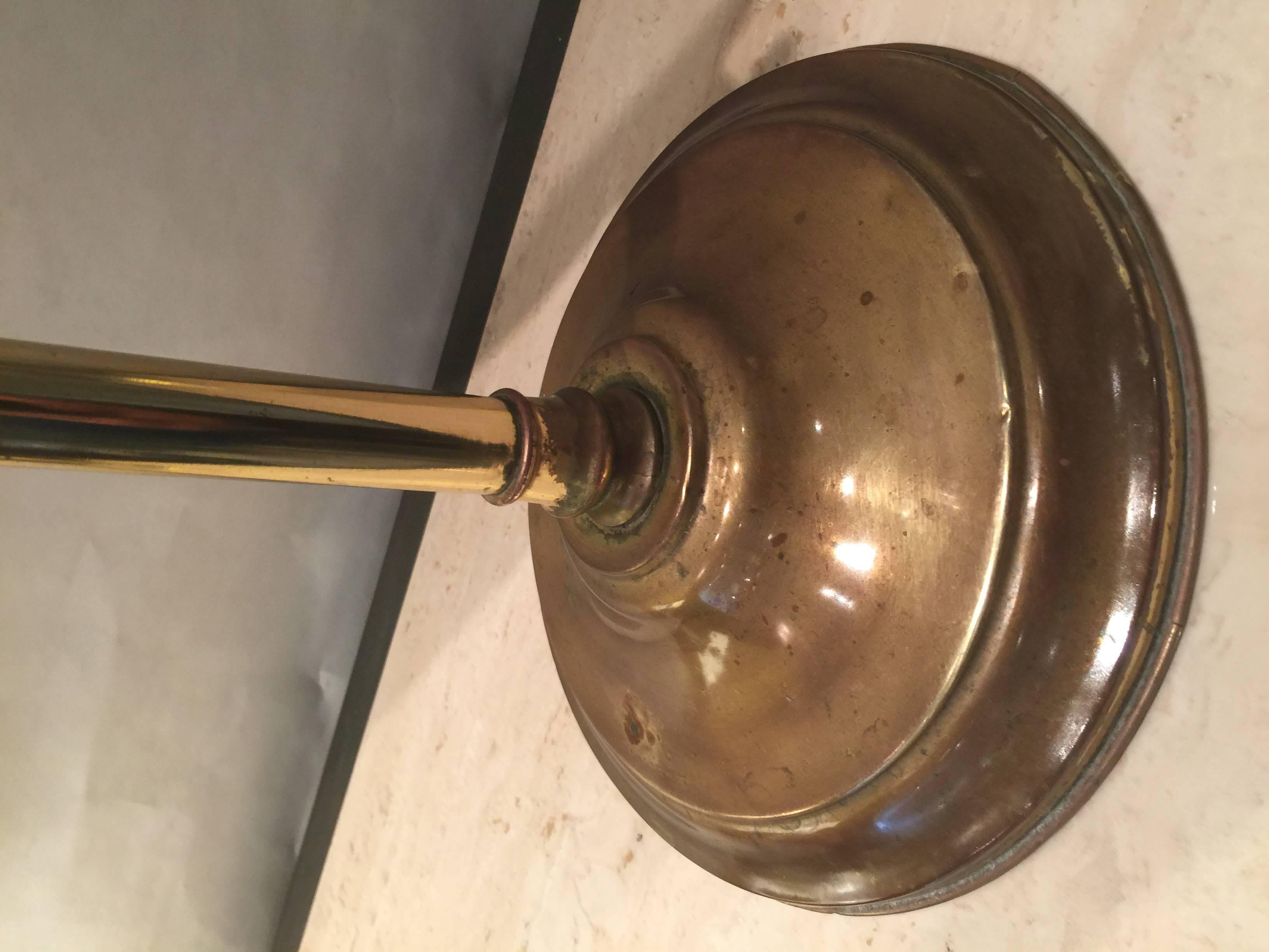 Tall and Heavy Brass Department Store Mirror from Paris, France In Good Condition For Sale In East Hampton, NY