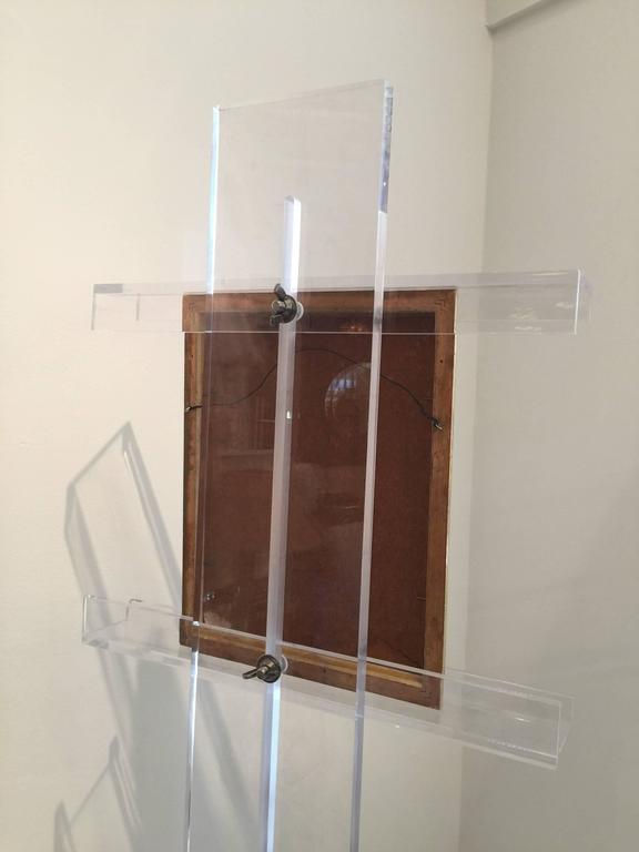 Large Standing Lucite Art Easel For Sale at 1stDibs