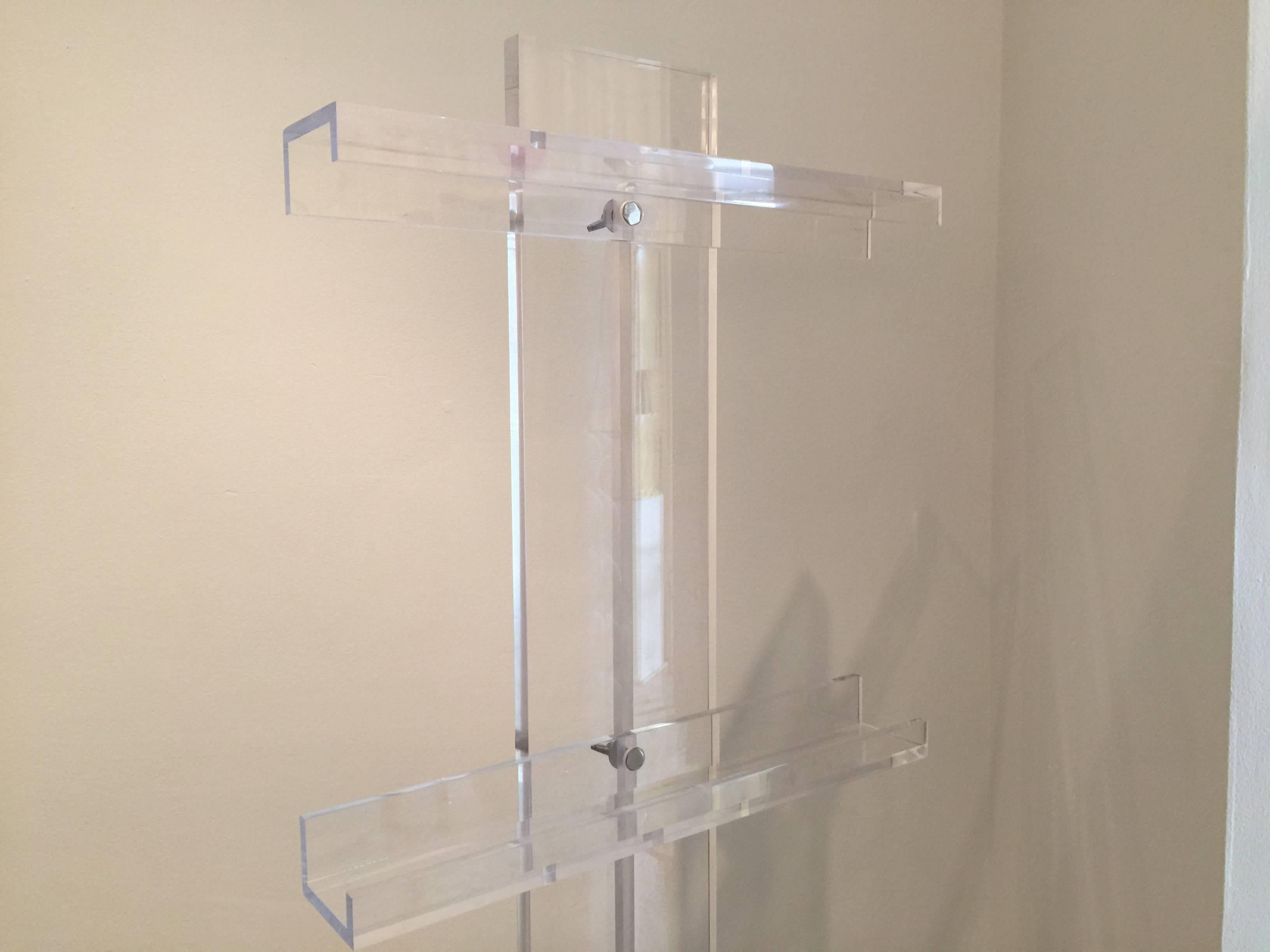 lucite art stand