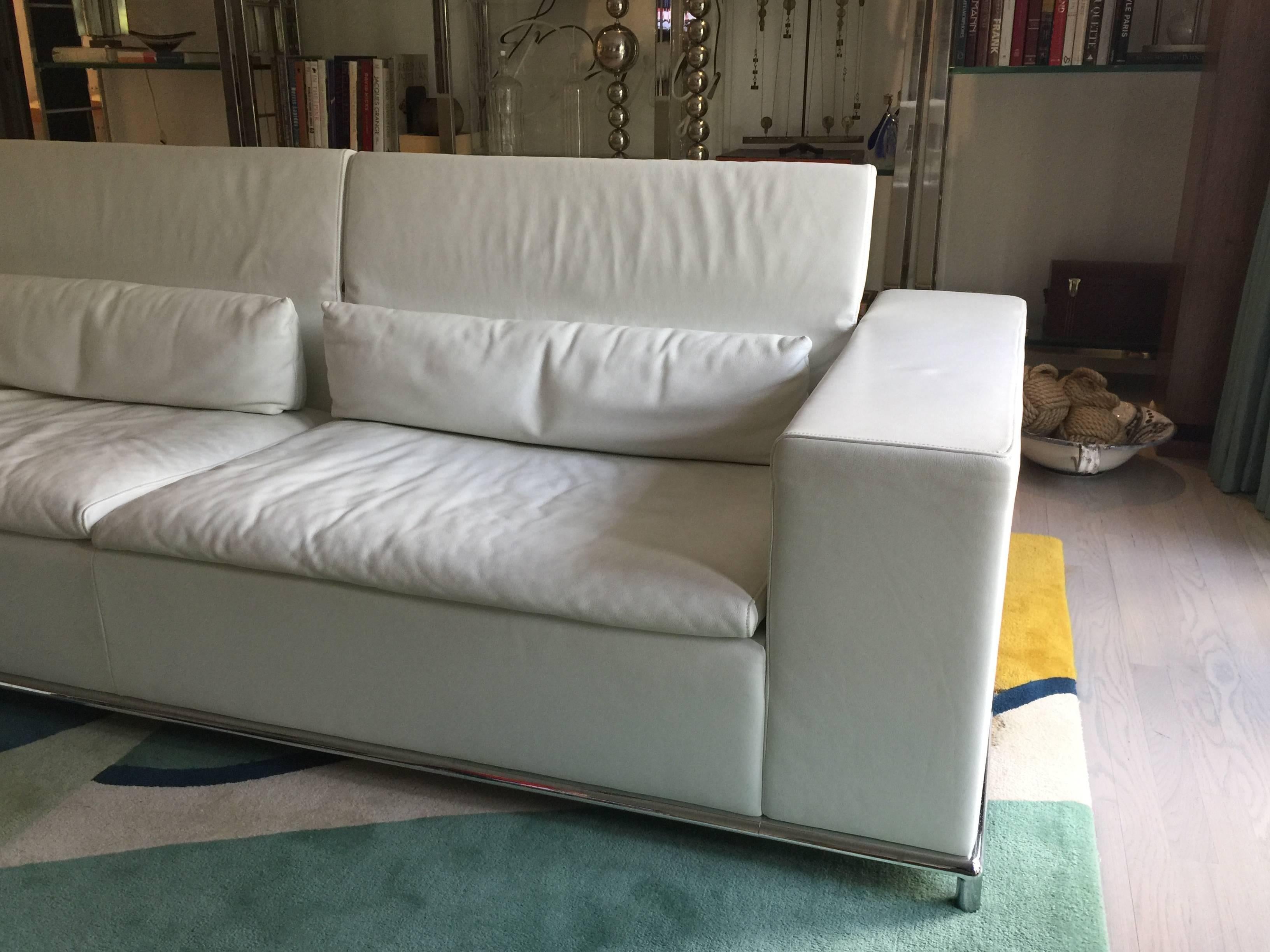 Late 20th Century DS-7 for De Sede Modular White Leather Sectional by Antonella Scarpitta