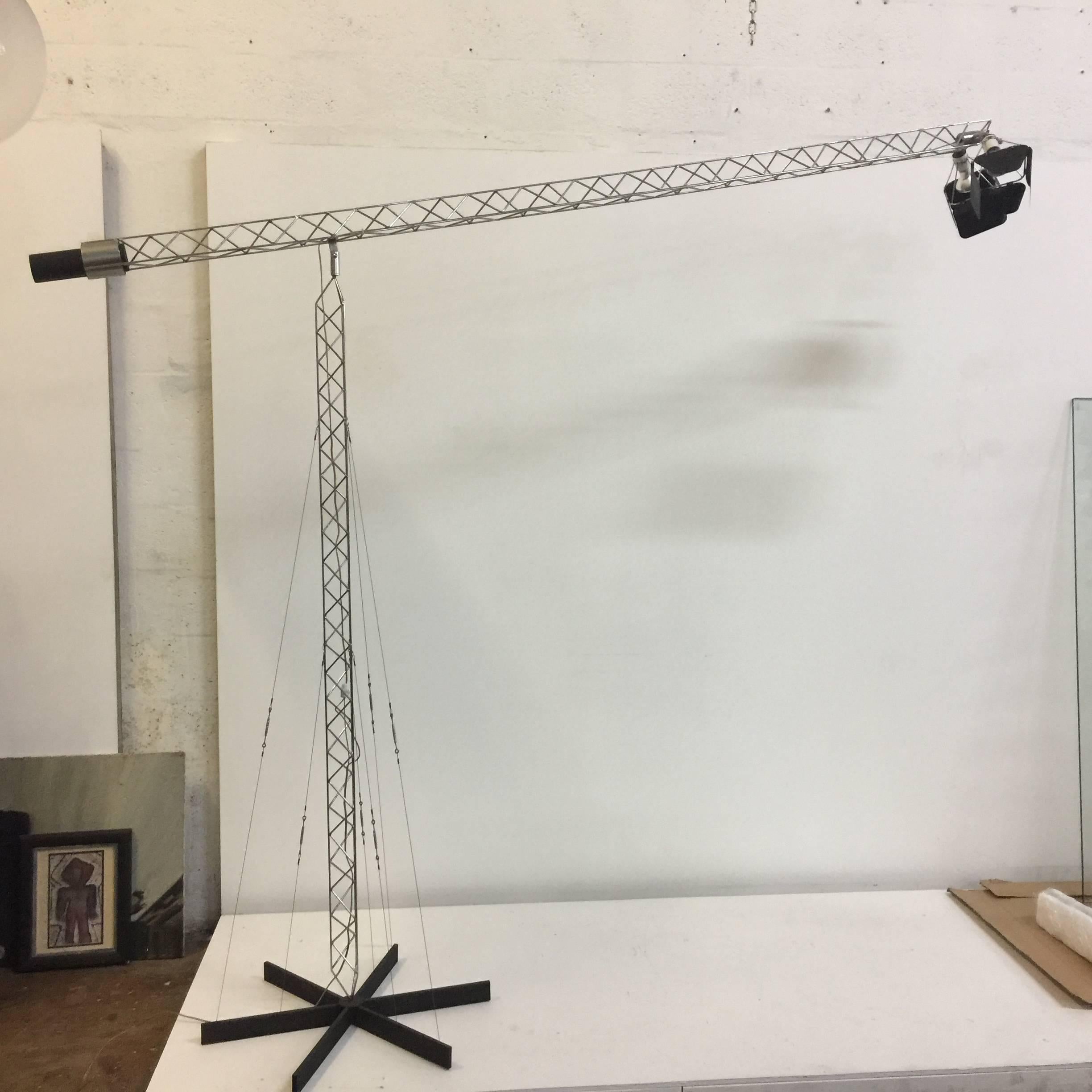 Late 20th Century Enormous and Largest Designed Crane Floor Lamp by C. Jere