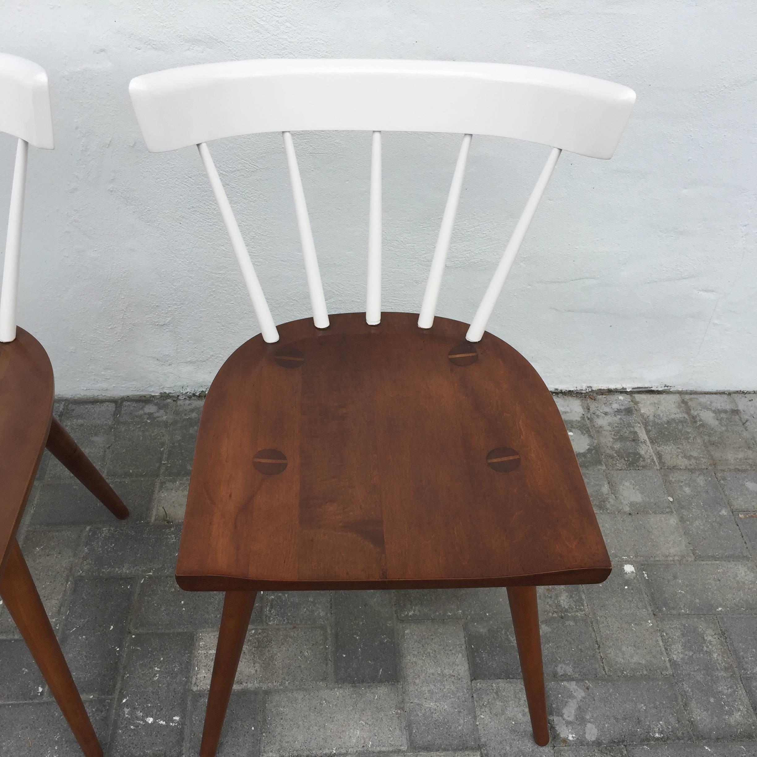 Lacquered Vintage Paul McCobb Two-Toned Planner Chairs, PAIR For Sale