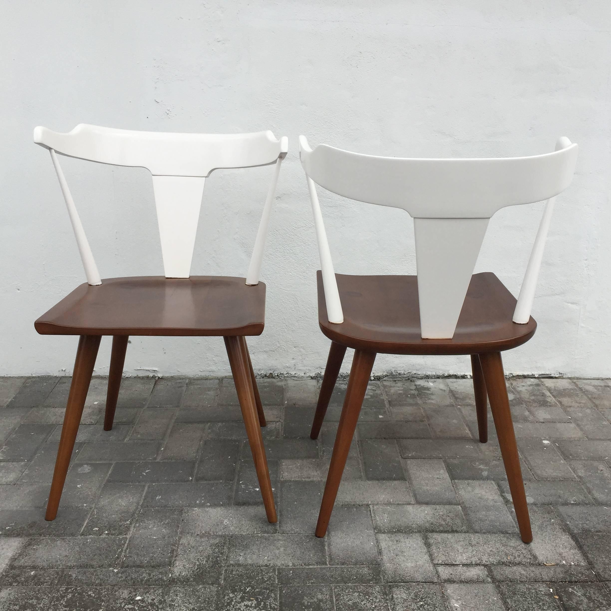 Lacquered Vintage Paul McCobb Two-Tone Planner Chairs, PAIR For Sale