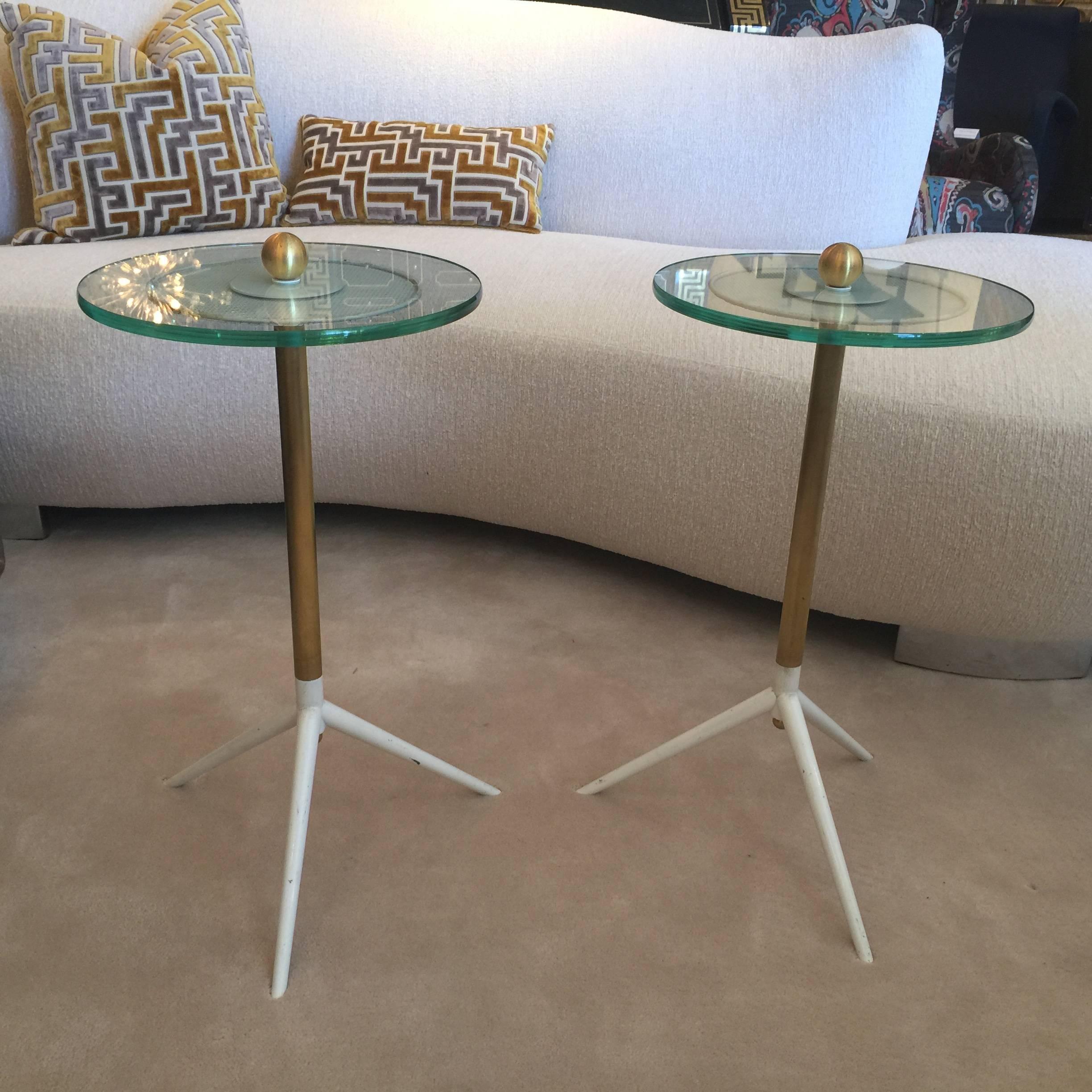 French Pair of Mategot Style Side Tables