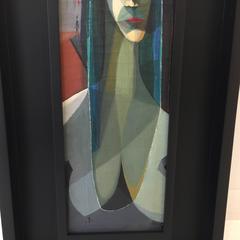 Original Cubist Oil on Canvas by Artist: Vickers, 1953