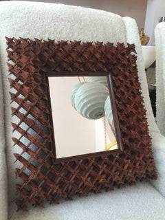 Crown of Thorns Tramp Art Wall Mirror