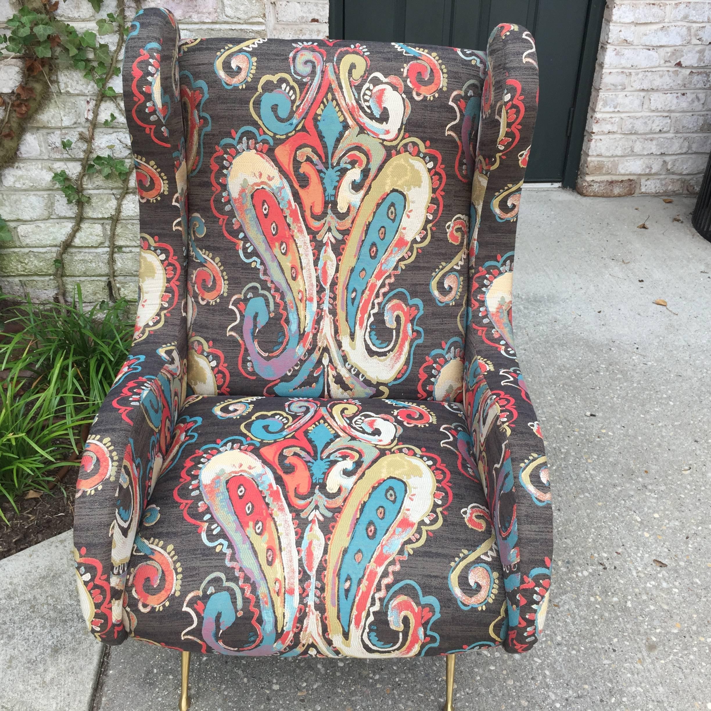 Pair of Zanuso Style Vintage Italian Armchairs  In Good Condition In East Hampton, NY