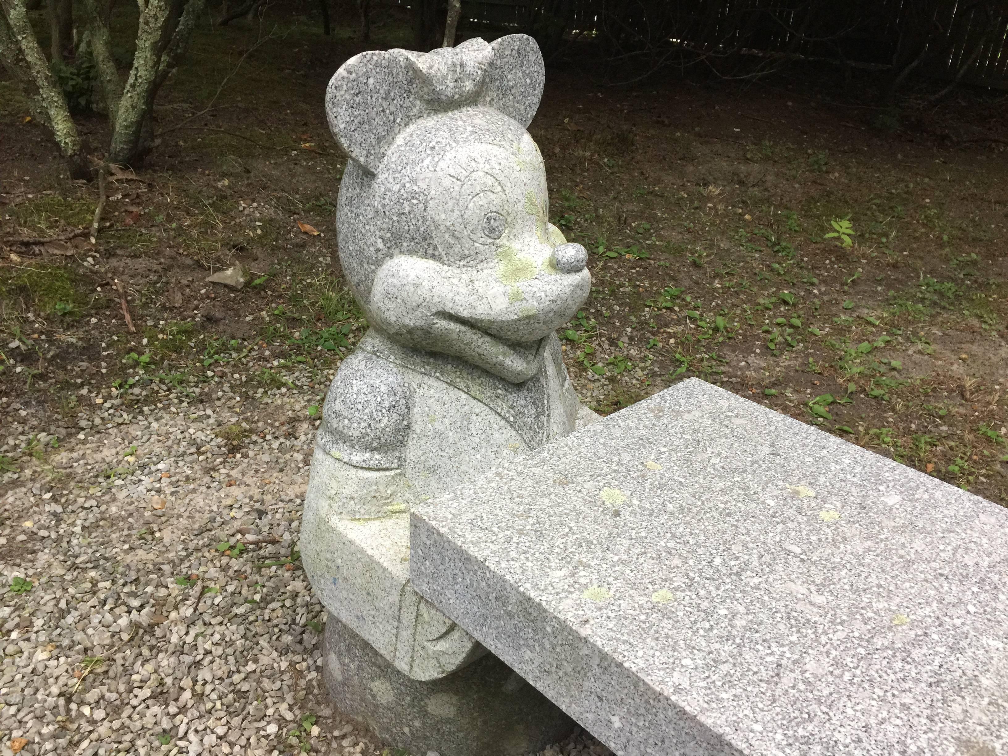 mickey mouse garden bench