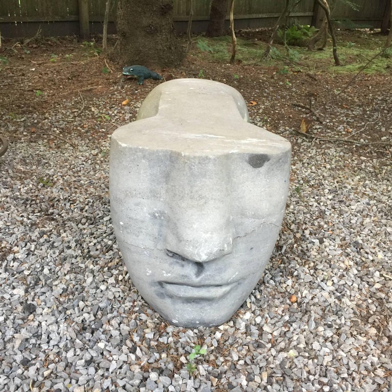 Honed Grey Stone Sculpture For Sale at 1stdibs