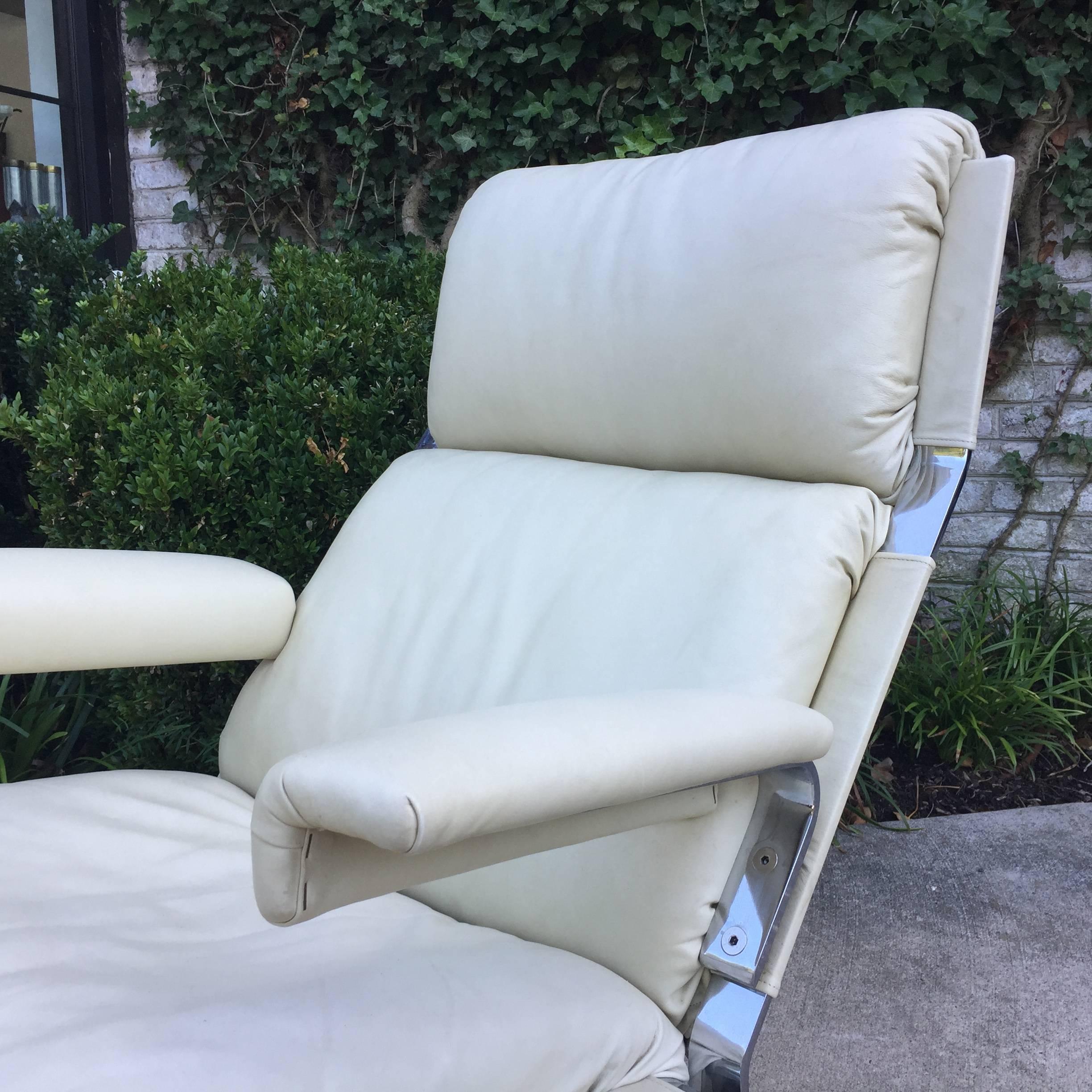 Swiss Saporiti Lounge Chair and Ottoman