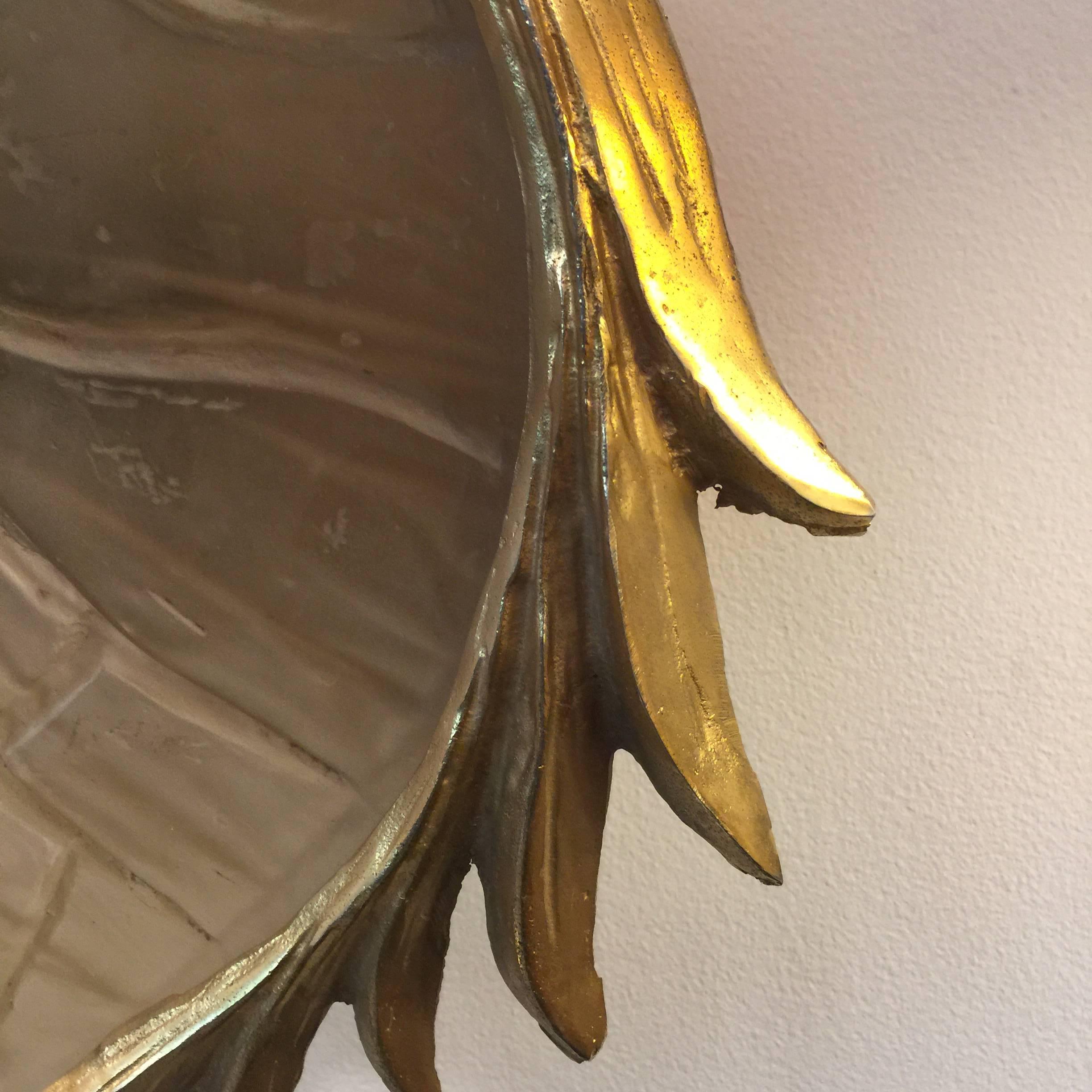 Aesthetic Movement Gilded Wall Sconce in Tortoise Design, Style of Tony Duquette For Sale