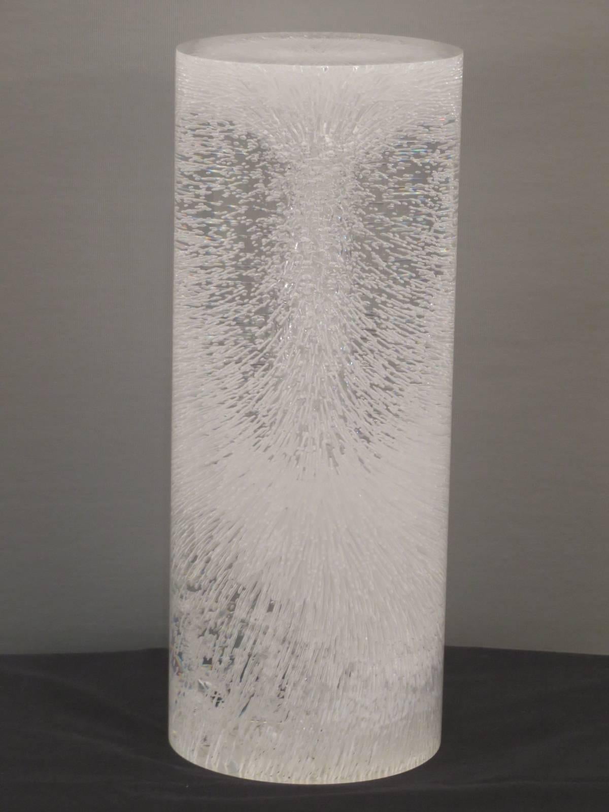 American Cylindrical Lucite Sculpture