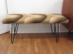 Verner Panton Vintage Fabric Upholstered Bench