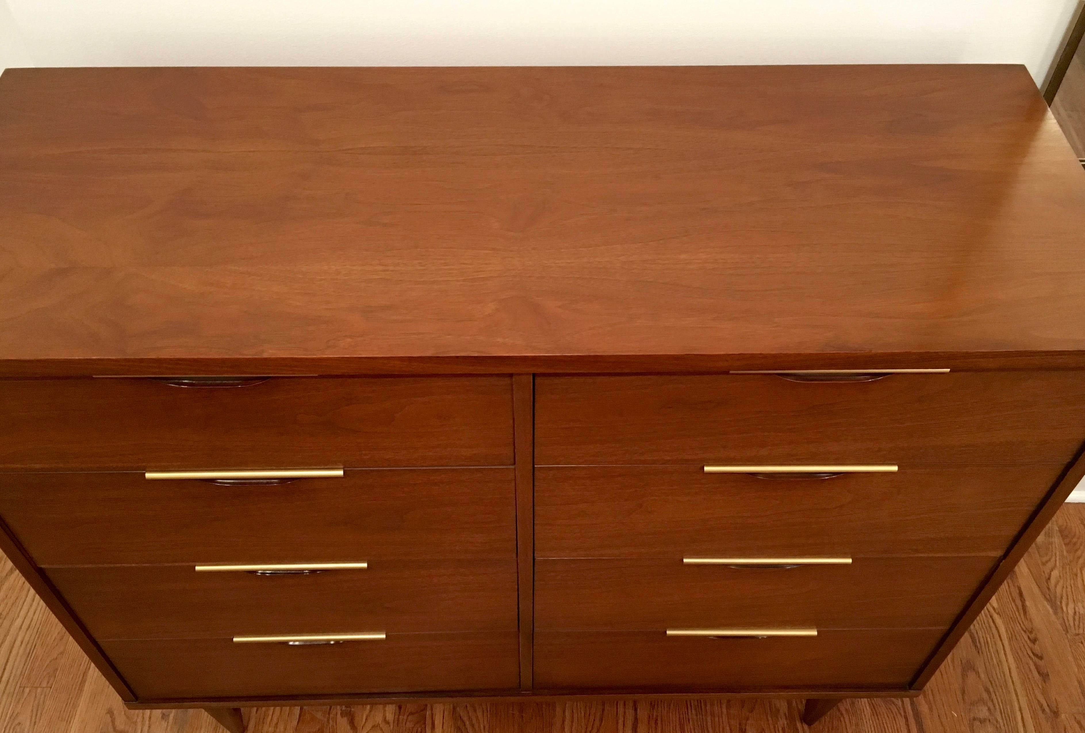 Walnut, six-drawer dresser from Kent Coffey's 