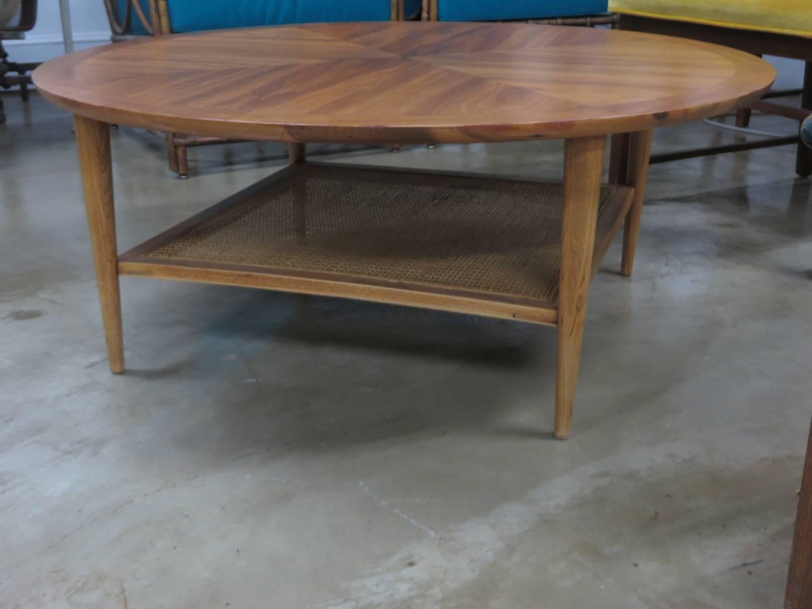 Mid-Century Modern Round Coffee Table by Lane