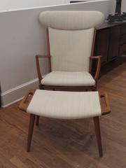 Hans Wegner Ap 15 Chair with Papa Bear Ottoman