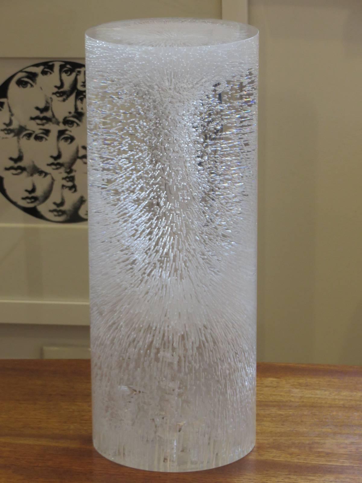 Cylindrical Lucite Sculpture 2