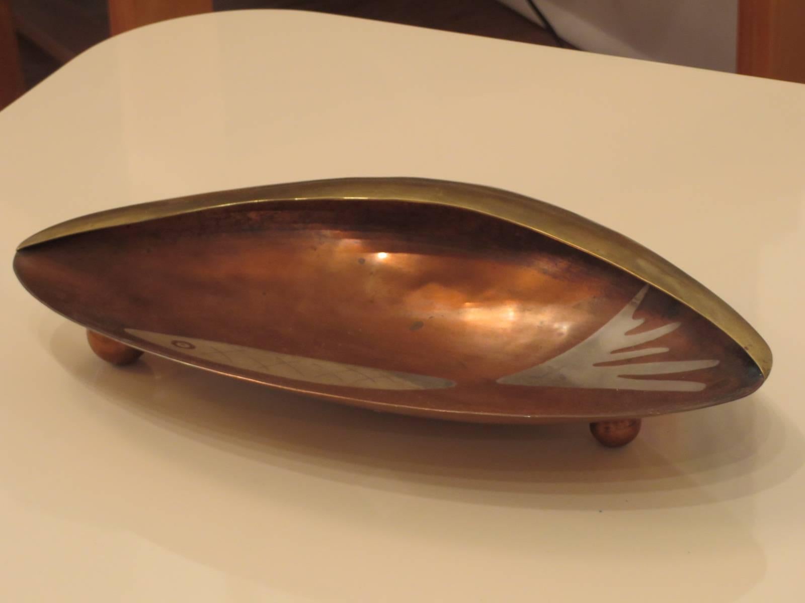 Metalwork Shell Form Bowl by Los Castillo, Mexico