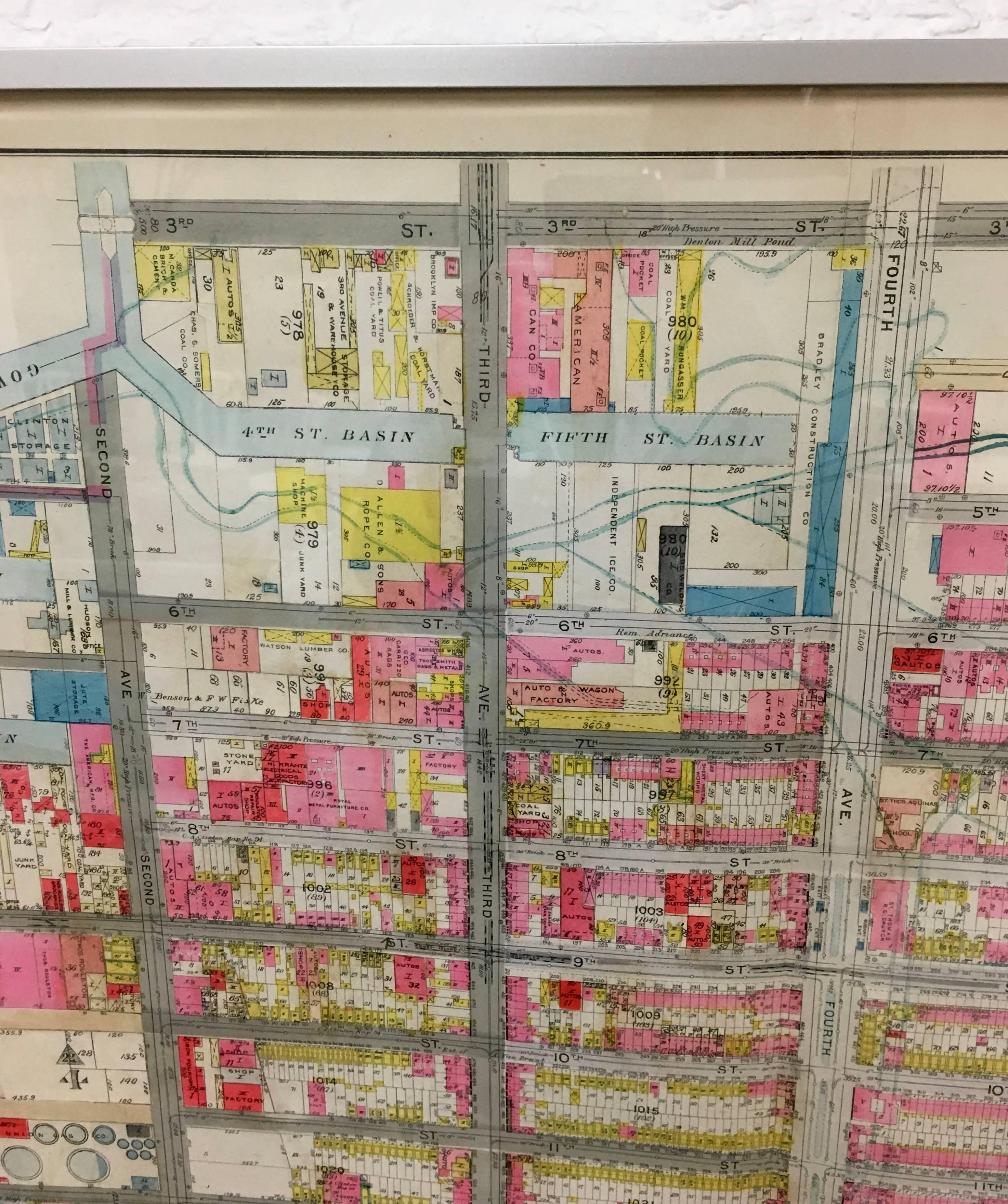 American Rare 1916 Map of Brooklyn For Sale