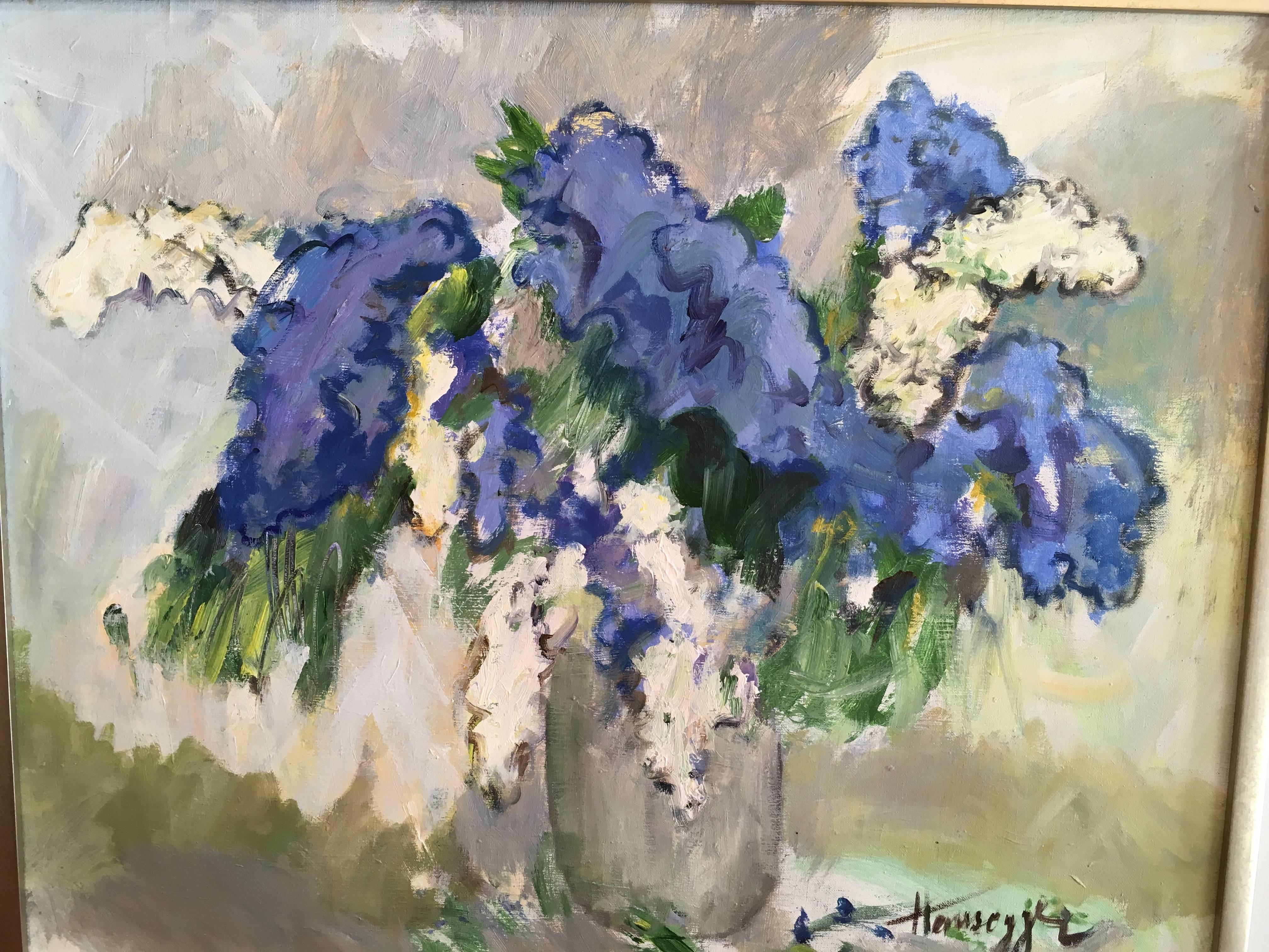 Still Life with White and Blue Lilacs For Sale 1