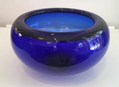 Per Lutken Holmegaard for Royal Copenhagen Blue Glass Bowl