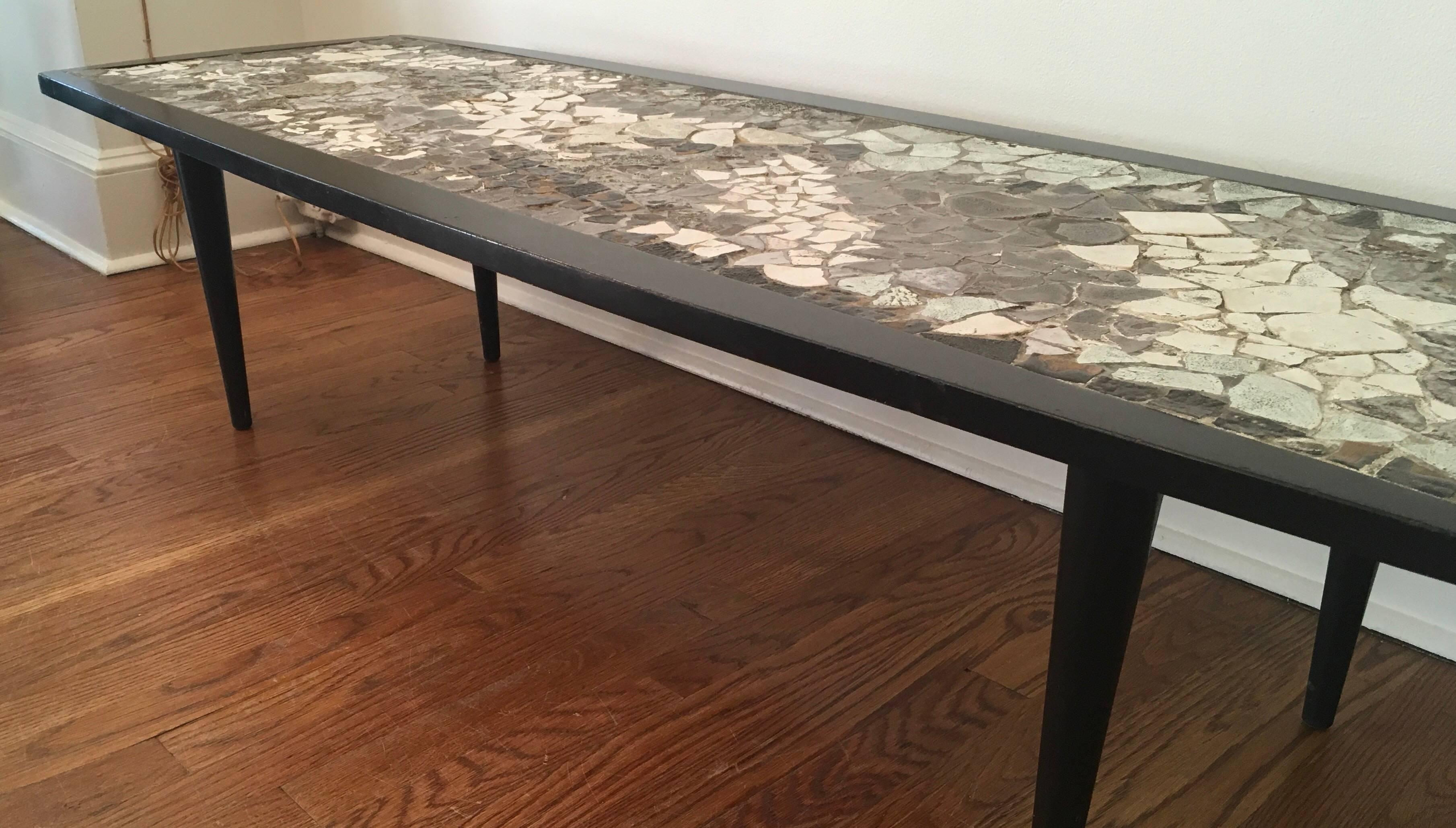 Mid-Century Mosaic Coffee Table For Sale 3