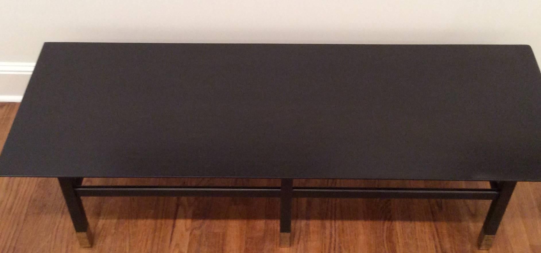 Mid-20th Century Ebonized Wood Coffee Table For Sale