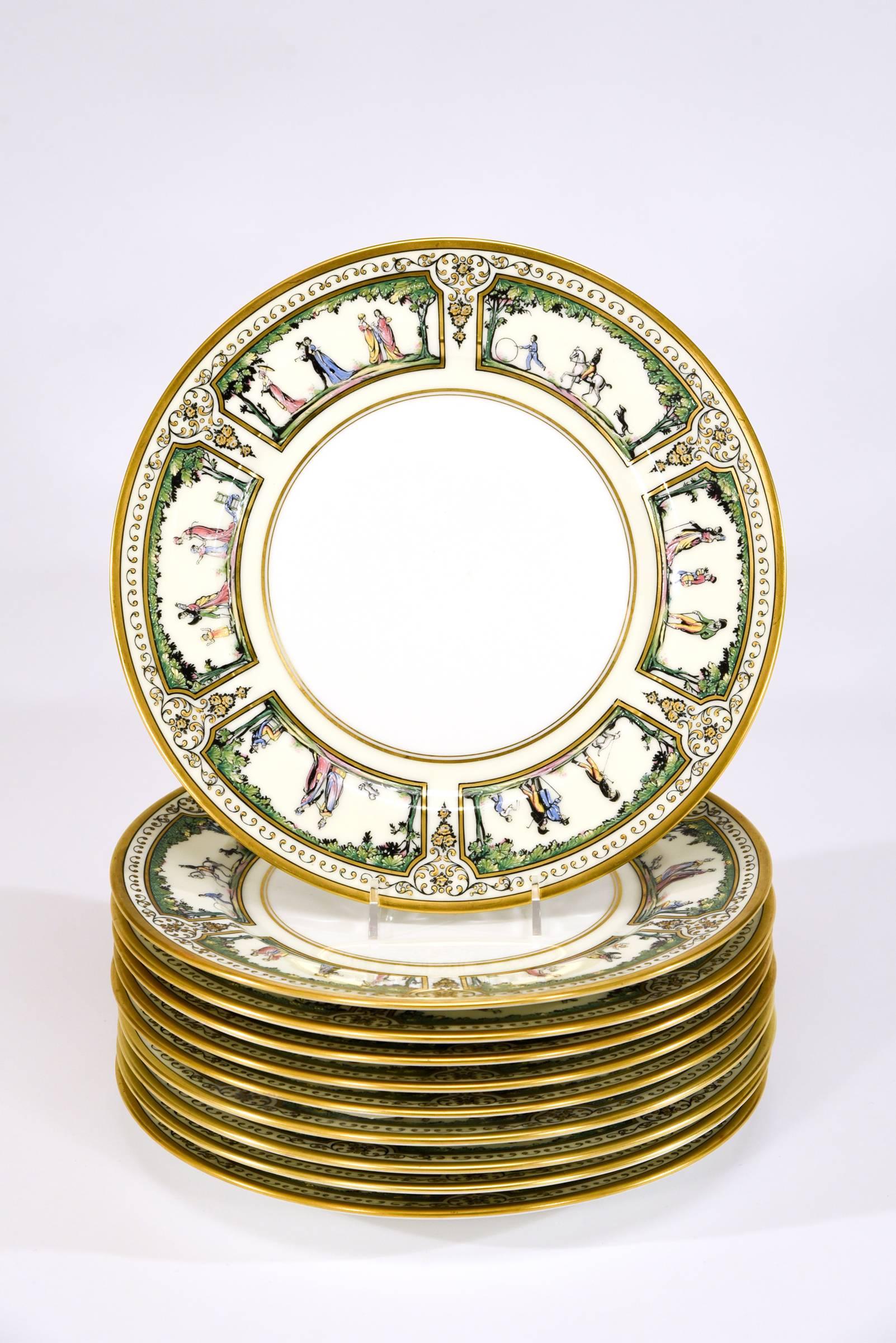 No, the price is not a mistake! These are the rarest and most unique set of Raynaud Limoges and when you view the details and close-up images you will see why. The title on the reverse is 