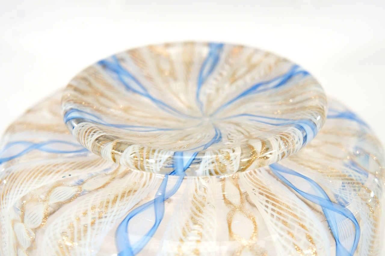 Set of 10 Salviati Venetian/Murano  Hand Blown Latticino Bowls & Plates 2